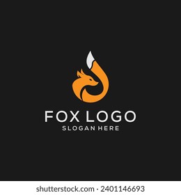 unique fox design, fox illustration, logo, vector 