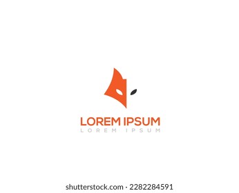 Unique fox logo design vector. clever fox logo