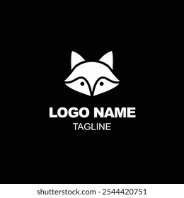unique fox logo design vector editable
