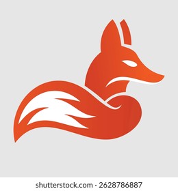 unique fox logo, fox illustration, vector
