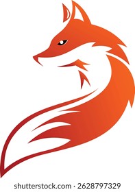 unique fox logo, fox illustration, vector