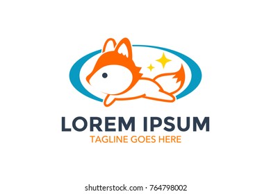 Unique fox logo. Simple. Memorable. Editable. Vector
