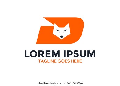 Unique fox logo. Simple. Memorable. Editable. Vector