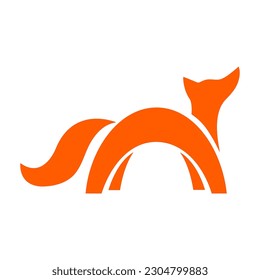 Unique fox vector logo and icon design