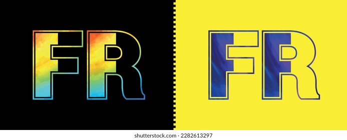 Unique FR letter logo Icon vector template. Premium stylish alphabet logo design for corporate business