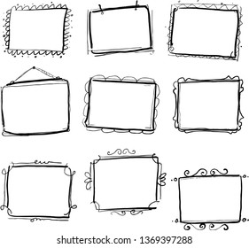 unique frame hand drawn