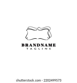 unique frame logo cartoon icon design template black modern isolated vector illustration