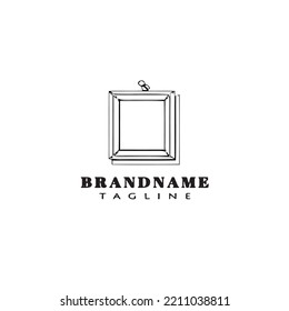 unique frame logo cartoon icon design template black modern isolated illustration