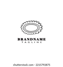 unique frame logo cartoon icon design black modern isolated vector illustration