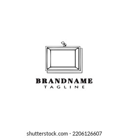 unique frame logo icon design template black modern isolated vector illustration
