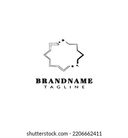 unique frame logo icon design template black modern isolated vector illustration