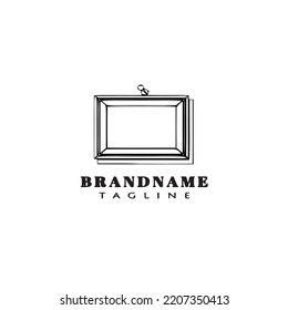 unique frame logo icon design template black modern isolated vector illustration