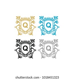 unique frame Q logo design