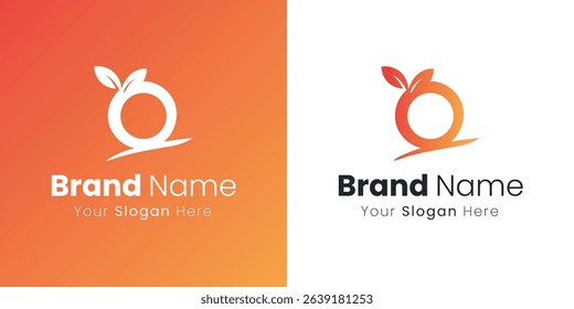 Unique Fresh Food Logo with Abstract Shape and Leaf Design for Business