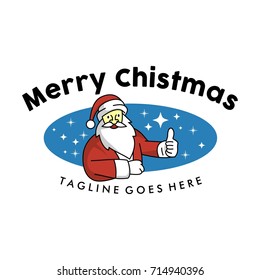 Unique, Friendly Santa Claus Logo, Mascot or Character