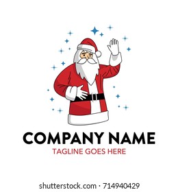 Unique, Friendly Santa Claus Logo, Mascot or Character