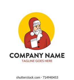 Unique, Friendly Santa Claus Logo, Mascot or Character