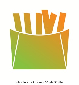 Unique Fries Vector Glyph Icon