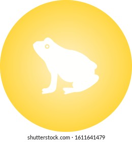 Unique Frog Vector Glyph Icon