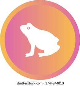 Unique Frog Vector Glyph Icon