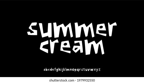 UNIQUE AND FUN DISPLAY FONT ALPHABET VECTOR