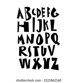 unique fun sans serif font set style. Isolated font set