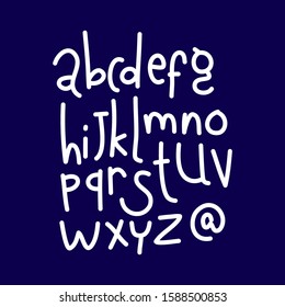 unique fun sans serif font set style. Isolated font set