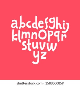 unique fun sans serif font set style. Isolated font set