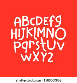 unique fun sans serif font set style. Isolated font set