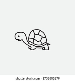 Unique funny turtle logo vector design illustration