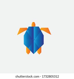 Unique funny turtle logo vector design illustration