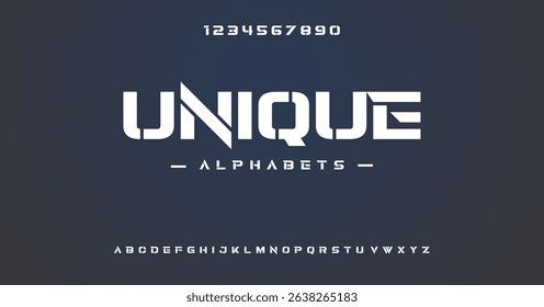 Unique Future font creative modern alphabet fonts. Typography bold regular. vector illustrator	