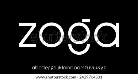 unique and futuristic alphabet font vector set