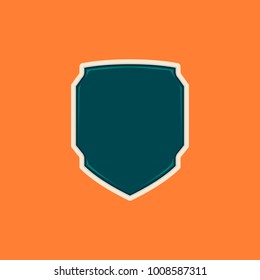 Unique futuristic tech blank shield badge shape template