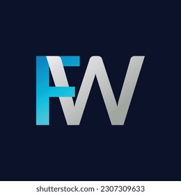 Unique FW letter logo Icon vector template.
