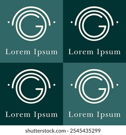Unique G typography logo, Icon Symbol, Vector, Design Template.