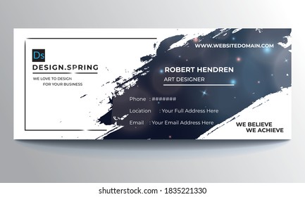 Unique galaxy style professional modern email signature design