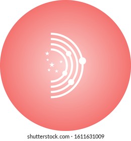 Unique Galaxy Vector Glyph Icon