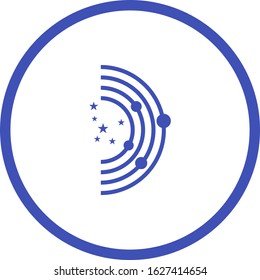 Unique Galaxy Vector Glyph Icon