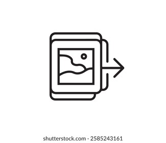 A unique gallery icon. single gallery icon