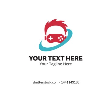unique game simple logo creative design in flat style with color . gaming logo creative design for identity and community