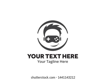 unique game simple logo creative design in flat style with color . gaming logo creative design for identity and community