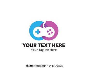 unique game simple logo creative design in flat style with color . gaming logo creative design for identity and community