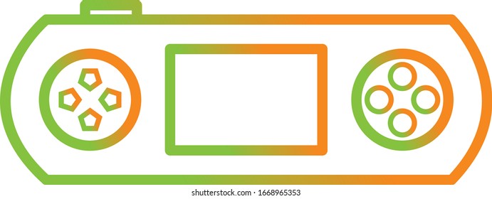 Unique Gaming Console Line Vector Icon