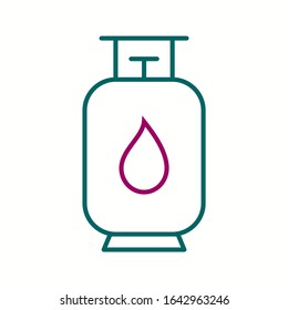 Vektorillustration-Symbol der einzigartigen Gasflasche