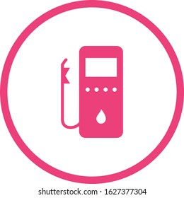 Unique Gas Station Vector Glyph Icon