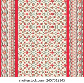 unique geometric all over pattern, floral motif geometric design