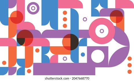 Unique geometric background design with unique color combinations