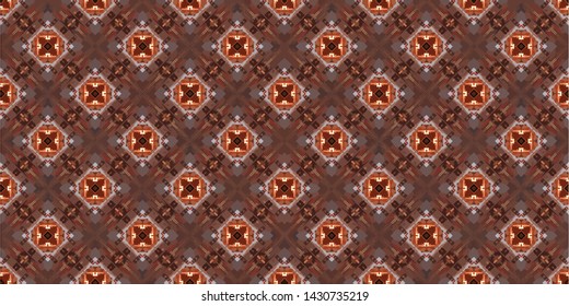 Unique geometric background swatch. Perfect for wrapping paper, wallpaper, textile and surface design. Creative Ethnic Style seamless pattern