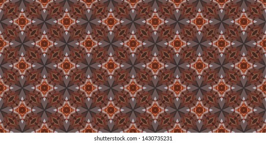 Unique geometric background swatch. Perfect for wrapping paper, wallpaper, textile and surface design. Creative Ethnic Style seamless pattern